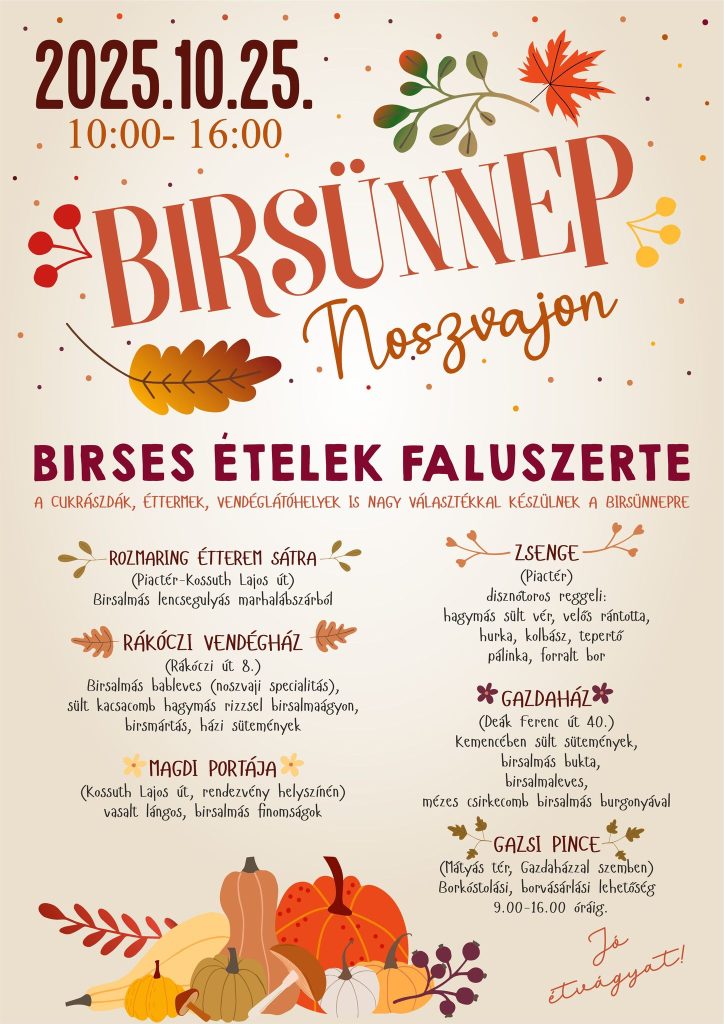 Birsünnep Noszvaj 2025